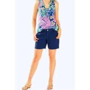 Lilly Pulitzer Jayne Shorts Navy Preppy Golfcore 2